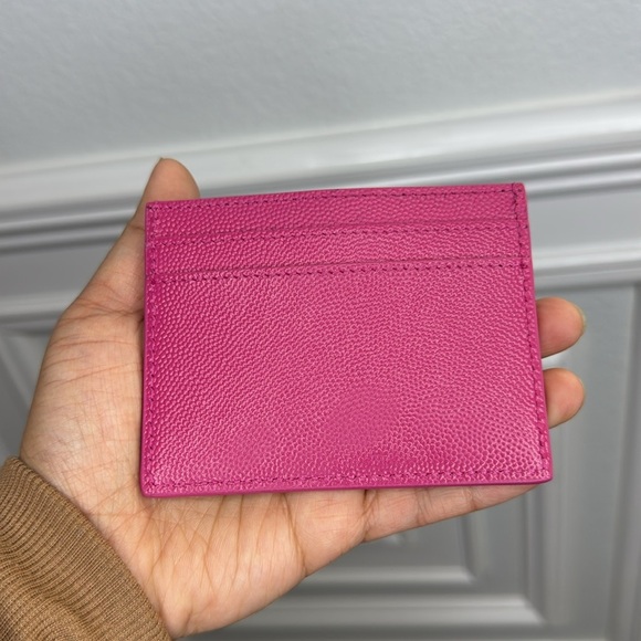 🔥FINAL BEST PRICE 🔥 Saint Laurent Card Case Barbie Pink Caviar Leather - Picture 6 of 10
